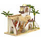 Nativity setting, stuccoed Arabian house with jute curtain 30x43 s3