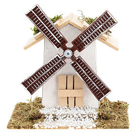 Windmühle elektrisch für Krippe 12x13x9 cm