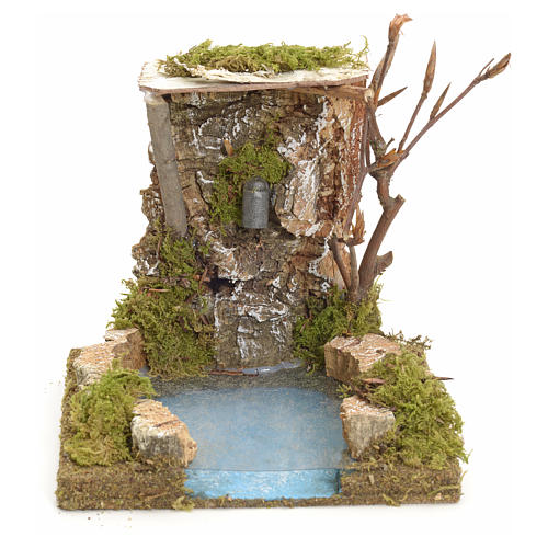 Nativity setting, fountain in the rocks 14x15x13cm 1