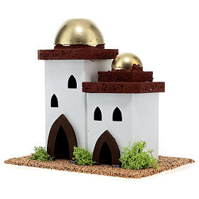 Maison arabe double en miniature pour crèche 14cm