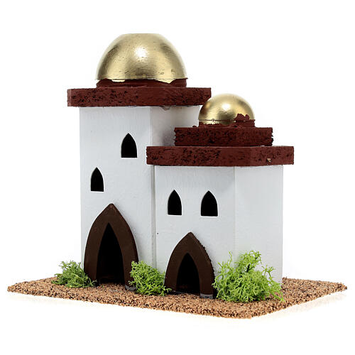 Maison arabe double en miniature pour crèche 14cm 2
