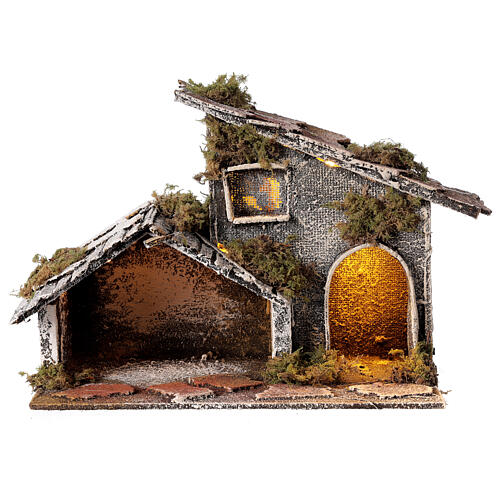 Casa de campo miniatura para presépio napolitano, medidas: 40x38x40 cm 1