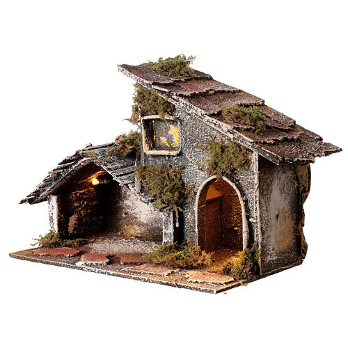 Casa de campo miniatura para presépio napolitano, medidas: 40x38x40 cm 2