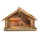 Nativity scene illuminated stable in Neapolitan style 43x43x30 s1