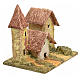 Bourg en miniature pour crèche maison et clocher stucqués s2
