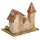 Bourg en miniature pour crèche maison et clocher stucqués s3