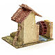 Nativity setting, house with mill in stuccoed wood s3