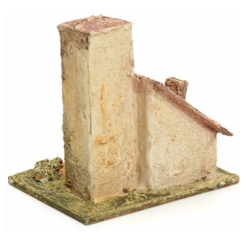 Casetta presepe in legno stuccato 3