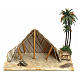 Nativity setting, Arabian tent with palms 22x32x24cm s1