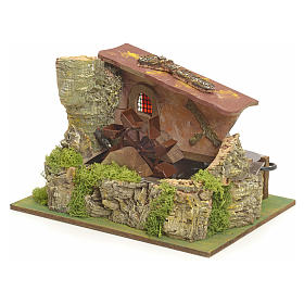 Moinhos para Presépio: Moinho de água eléctrico com casa cenário presépio