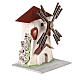 Electric wind mill in stuccoed wood 18x13x10cm for nativities s3