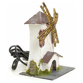 Moinhos para Presépio: Moinho de vento eléctrico estuque para presépio 18x13x10 cm