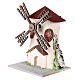 Electric wind mill in stuccoed wood 18x13x10cm for nativities s2