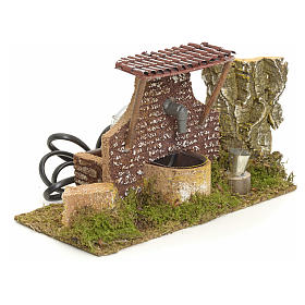 Fontaines crèche: Fontaine crèche bois et liège 10x21x13 cm