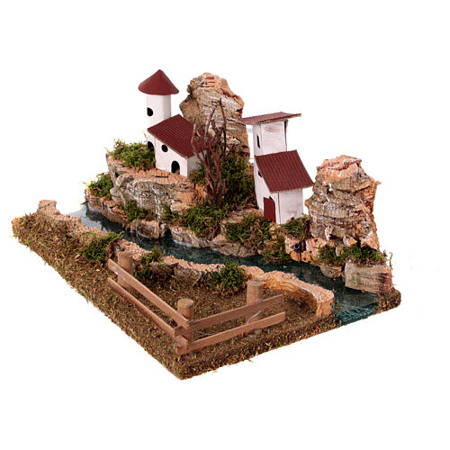 Nativity setting, scenery with river 5