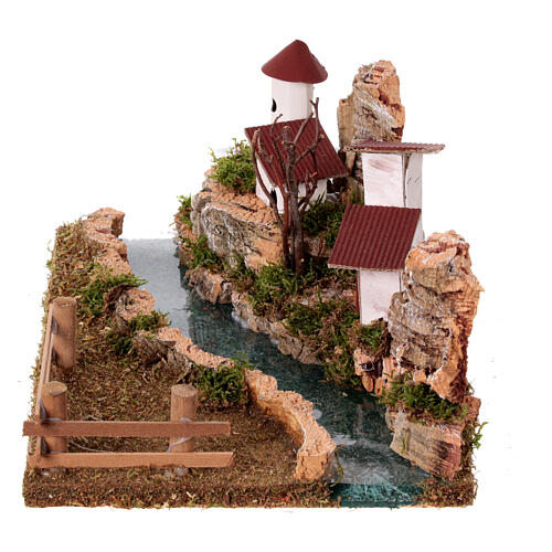Nativity setting, scenery with river 6