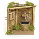 Nativity setting, house corner with electric fountain s1