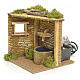 Nativity setting, house corner with electric fountain s2