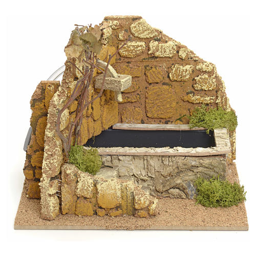 Nativity setting, fountain with wall and bath 20x22x18cm 1
