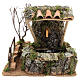 Nativity setting, fountain in the rocks with roofing s1