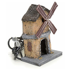 Moinhos para Presépio: Moinho de vento em resina para presépio 16x11x6 cm