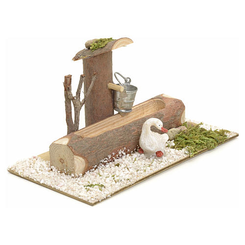 Fontana nel tronco ambientazione presepe 2