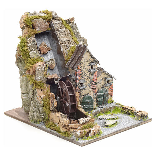 Nativity water mill for mountains with waterfall 2