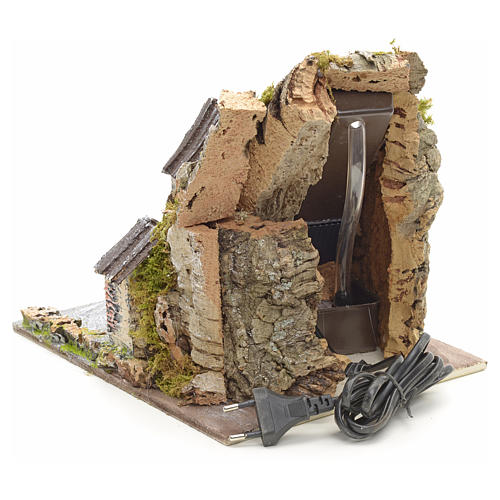 Nativity water mill for mountains with waterfall 4