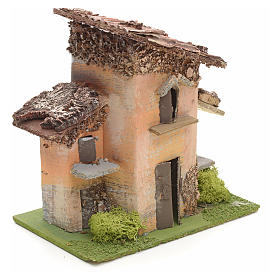 Nativity setting, rustic house 18x18x12cm