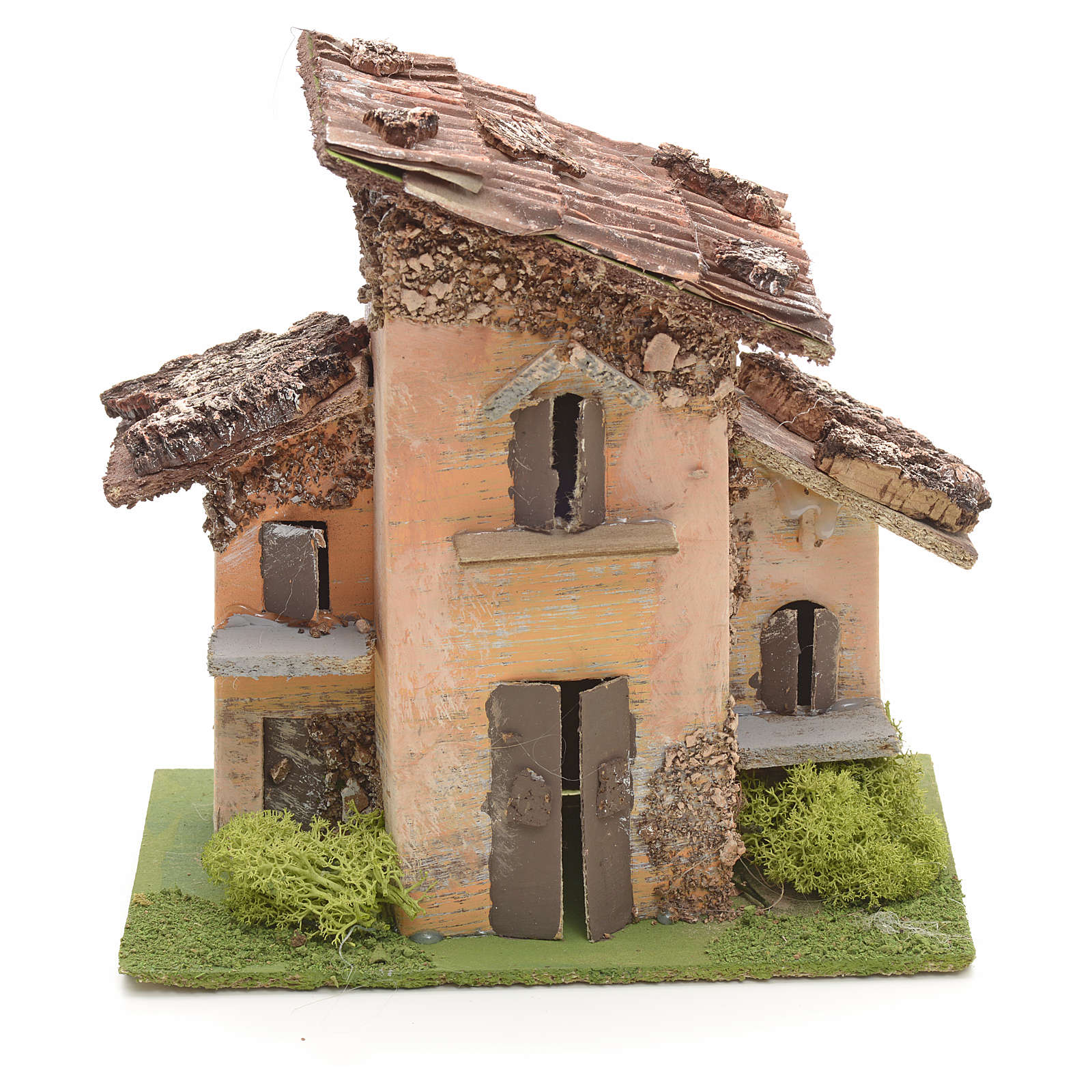 Nativity setting, rustic house 18x18x12cm online sales on
