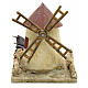 Windmühle aus stuckiertem Holz für Krippe 15x14x14 s1