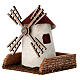 Wiatrak z drewna stiukowany do szopki 15x14x14 s2