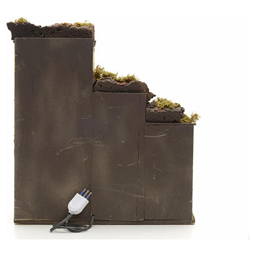 Neapolitan Nativity scene, illuminated village, oven and grotto 4