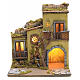 Neapolitan Nativity scene, illuminated village, oven and grotto s1