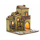 Neapolitan Nativity scene, illuminated village, oven and grotto s2