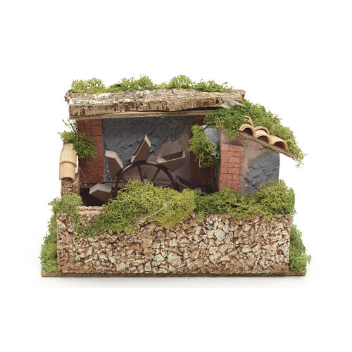Nativity water mill with moss and lichen 1