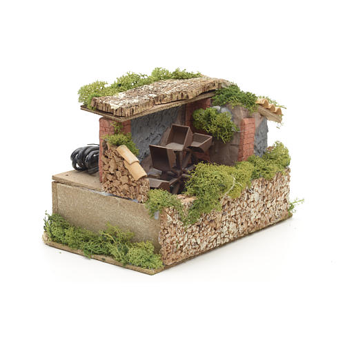 Nativity water mill with moss and lichen 2