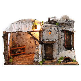 Neapolitanische Krippe: Arabisches Haus mit Licht 10cm neapolitanische Krippe