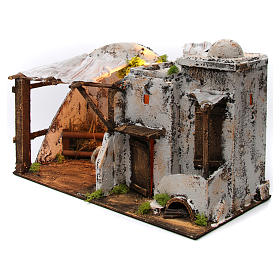 Neapolitanische Krippe: Arabisches Haus mit Licht 10cm neapolitanische Krippe