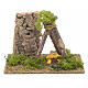 Nativity setting, fire pit with cork wall, 9x14x9cm s1