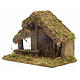 Nativity stable in cork with moss and manger 26x35x20cm s3