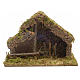 Capanna presepe in sughero con muschio e mangiatoia 26x35x20 s1