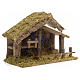 Nativity stable in cork with moss and barn 26x35x20cm s2