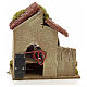 Forno presepe a batteria con fascine 16x14x14 cm s3