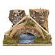 Nativity setting, arched bridge with canal 9x14x9cm s1