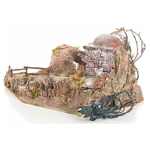 Gruta presépio iluminada estilo árabe 42x40x40 cm 3