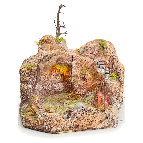 Cave in resin with light 20x24x30cm 1