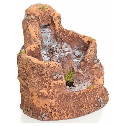 Small lake with waterfall in resin 16x18x15cm 2