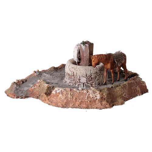Młyn z drewna i korka, z osiołkiem, 11 x 26 x 22 cm 3