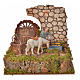 Nativity setting, drinking trough with pump and shepherd 10cm s1
